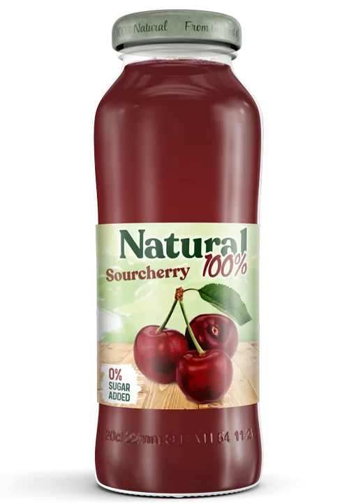 Frutex Natural 100% Sour Cherry Juice – 200ml (12 Pack)